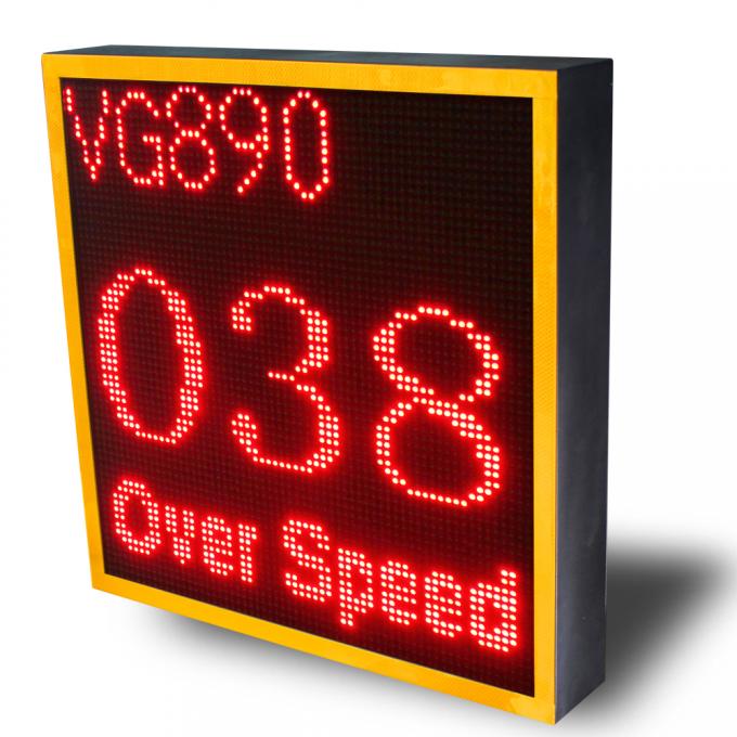 Aluminum Alloy Solar Traffic Sign With 140 Degrees Viewing Angle Display Speed